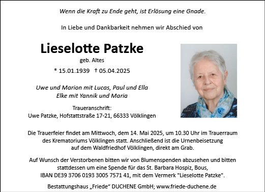 Lieselotte Patzke