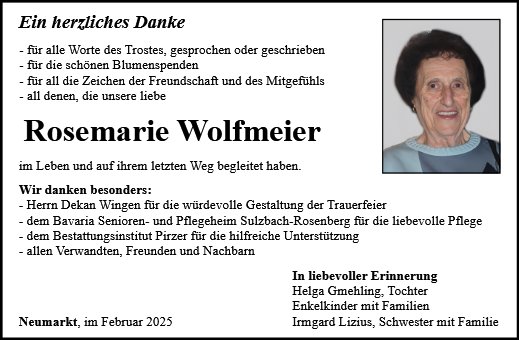 Rosemarie Wolfmeier