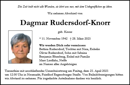 Dagmar Rudersdorf-Knorr