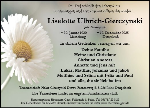 Liselotte Ulbrich-Gierczynski