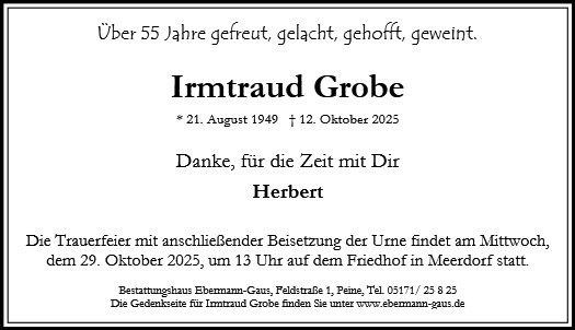 Irmtraud Grobe