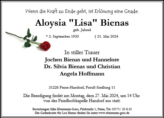 Aloysia Bienas