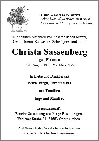 Christa Sassenberg