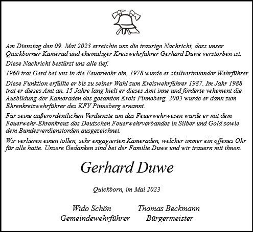 Gerhard Duwe