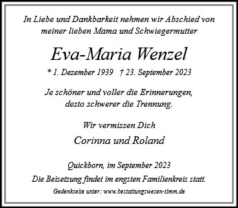 Eva-Maria Wenzel
