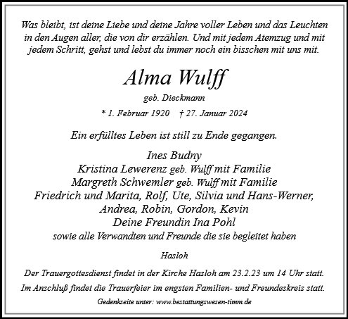 Alma Wulff