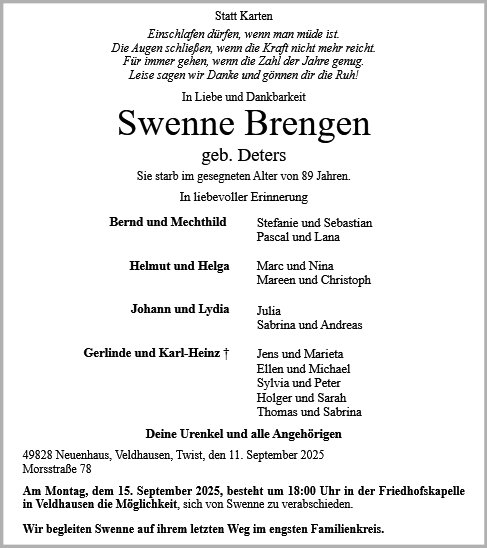 Swenne Brengen