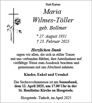 Maria Wilmes-Töller