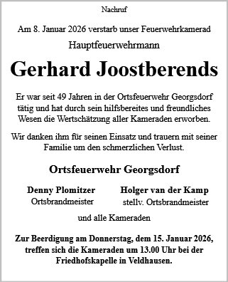 Gerhard Joostberends