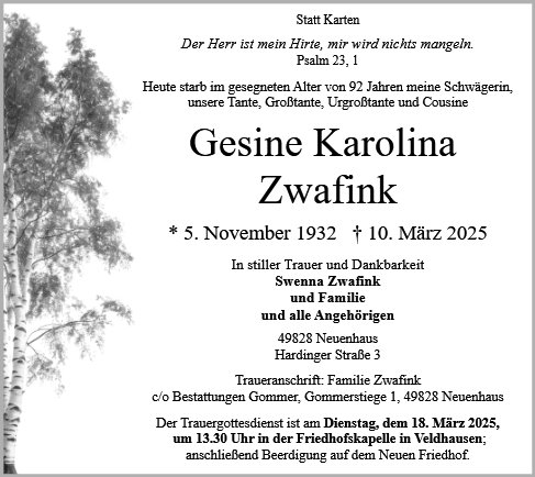 Gesine Zwafink