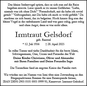 Irmtraut Gelsdorf