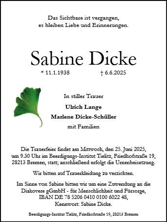 Sabine Dicke