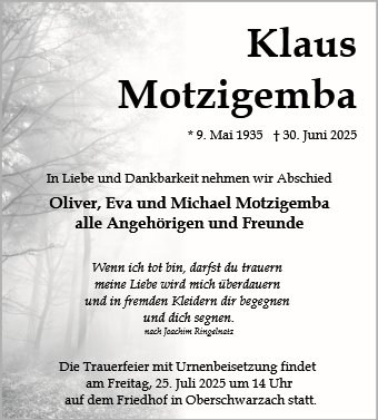 Klaus Dieter Motzigemba