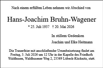 Hans-Joachim Bruhn-Wagener