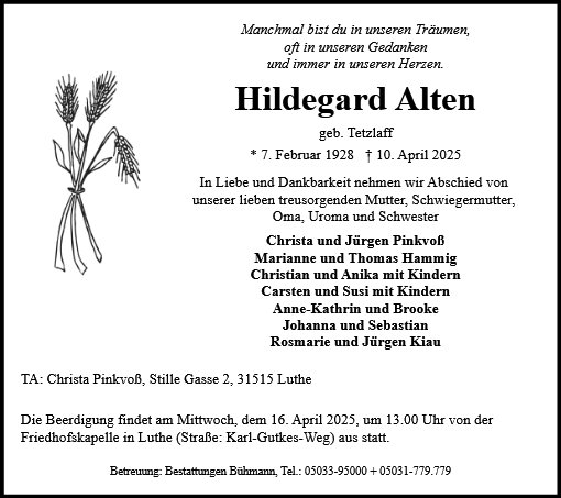 Hildegard Alten