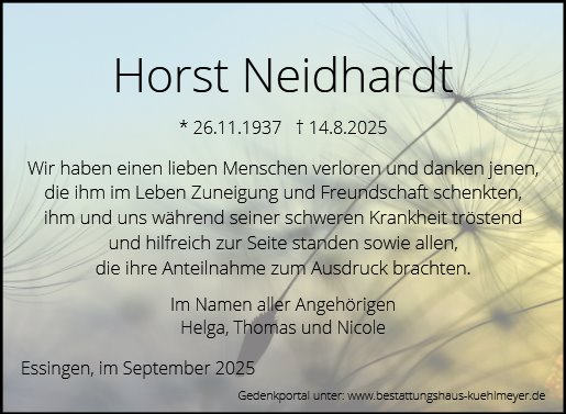 Horst Neidhardt Neidhart