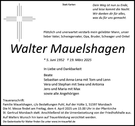 Walter Mauelshagen