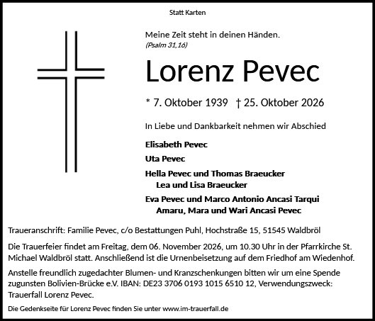 Lorenz Alois Pevec
