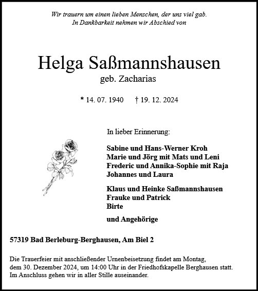 Helga Saßmannshausen