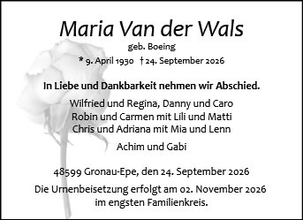 Maria Van der Wals