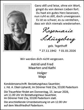 Rosemarie Schürzeberg