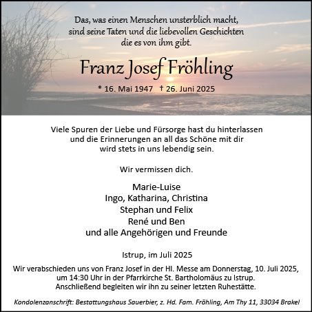 Franz Josef Fröhling