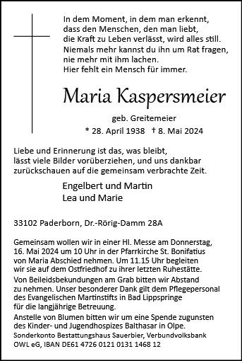 Maria Kaspersmeier