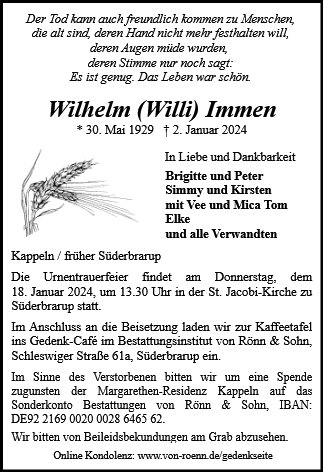Wilhelm (Willi) Immen