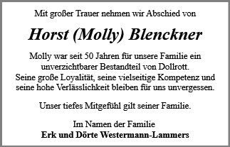Horst (Molly) Blenckner