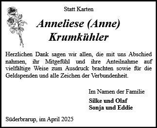 Anneliese (Anne) Krumkühler