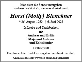 Horst (Molly) Blenckner