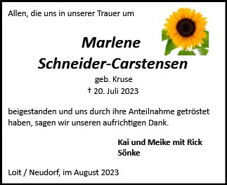 Marlene Schneider-Carstensen