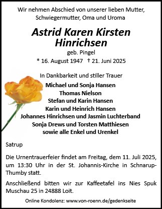 Astrid Karen Kirsten Hinrichsen
