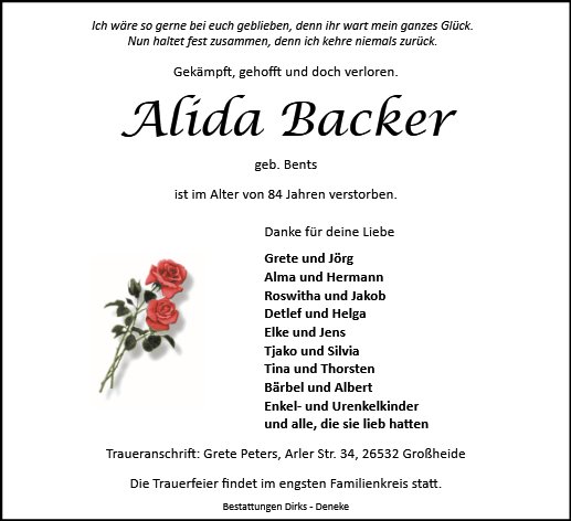 Alida Backer