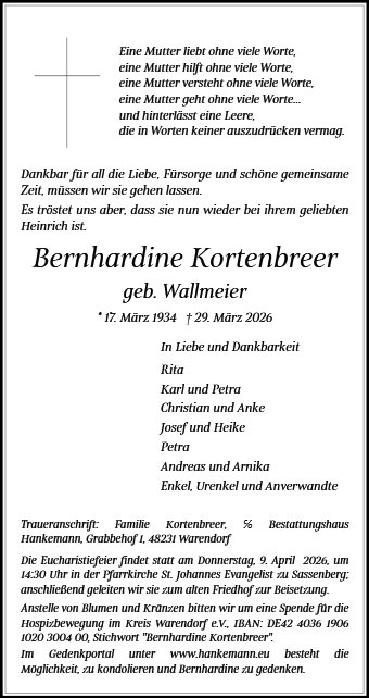 Bernhardine Kortenbreer