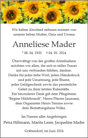 Anneliese Mader