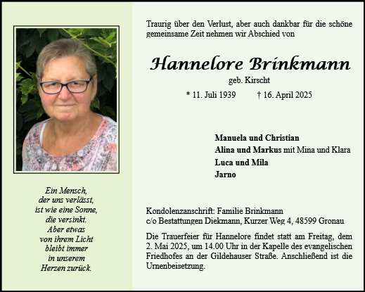 Hannelore Brinkmann