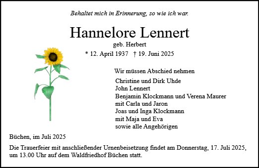 Hannelore Lennert