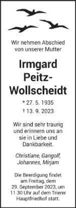 Irmgard Peitz-Wollscheidt