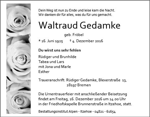 Waltraud Gedamke