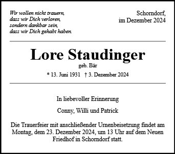 Lore Staudinger