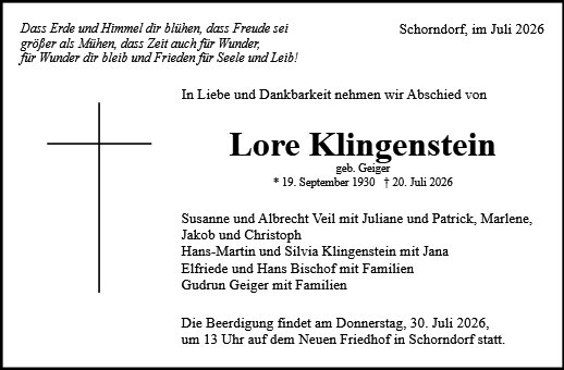 Lore Klingenstein