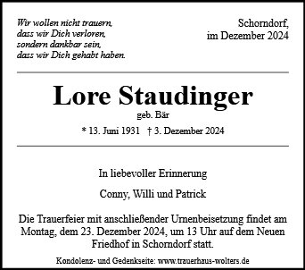 Lore Staudinger