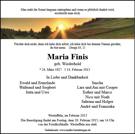 Maria Finis