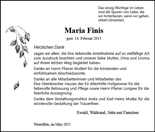 Maria Finis