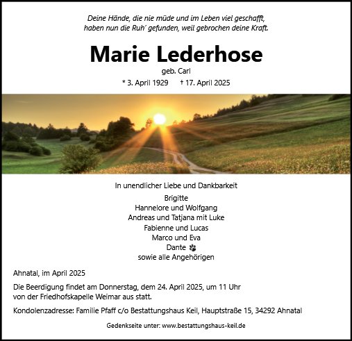 Marie Lederhose
