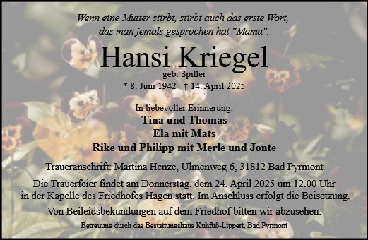 Hansi Kriegel