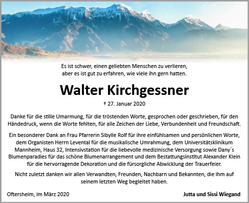 Walter Kirchgessner