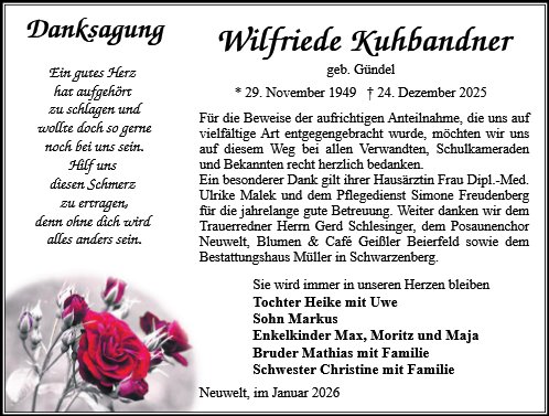 Wilfriede Kuhbandner