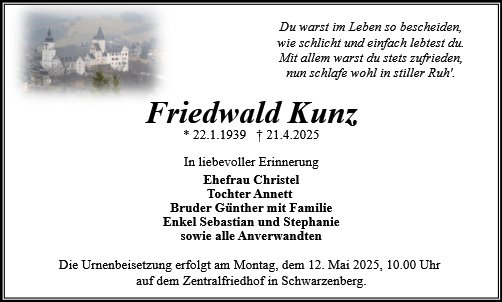 Friedwald Kunz
